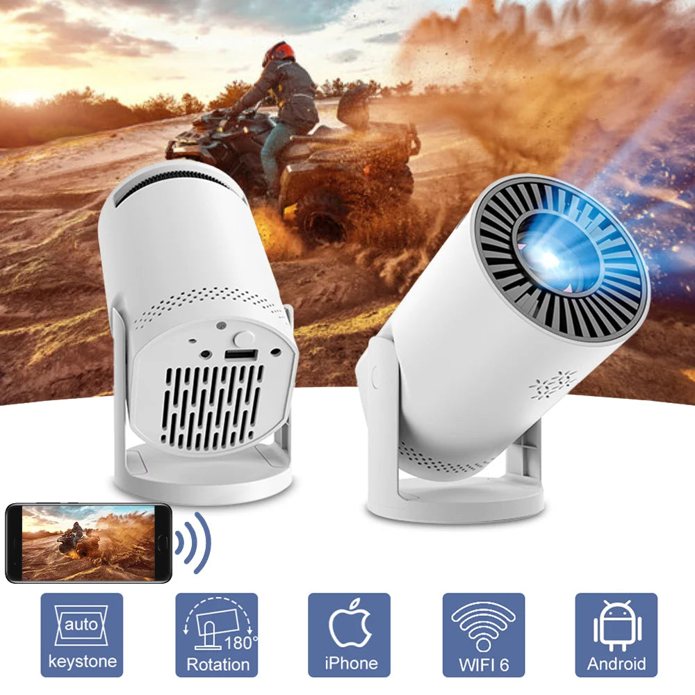 Smart WiFi6 Projector Wireless Sync to Smart Phone HD Home