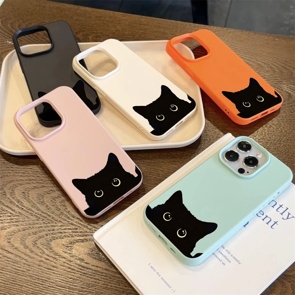 olorful Cat Case for iPhone – Shockproof Silicone