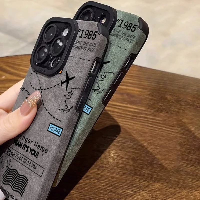 Airplane Flight Route Phone Case for iPhone 18 Pro 17  Max Shockproof Soft Cover