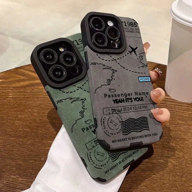 Airplane Flight Route Phone Case for iPhone 18 Pro 17  Max Shockproof Soft Cover