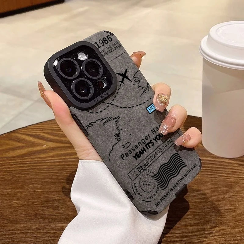 Airplane Flight Route Phone Case for iPhone 18 Pro 17  Max Shockproof Soft Cover