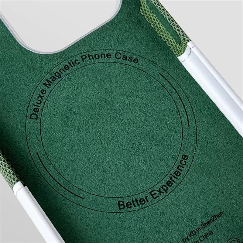 MagSafe Linen Leather Card Holder Case for iPhone