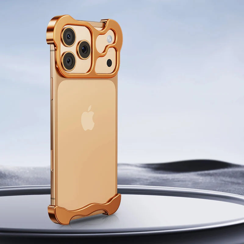 Irregular Metal Bumper Phone Case For IPhone 18 17 16 15 14 13 12 Pro Max Plus