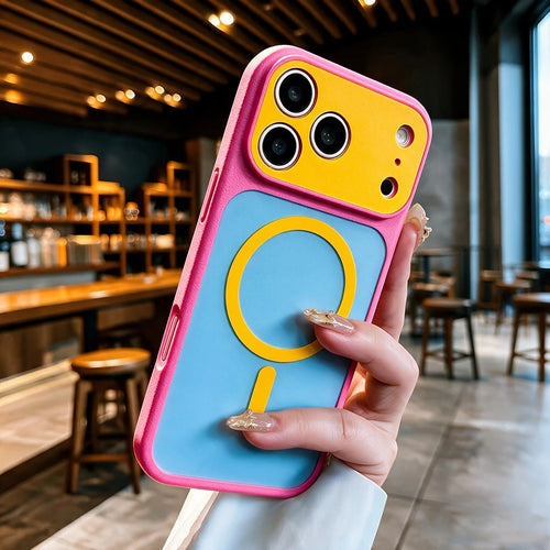 Luxury Candy Color Blocking For Magsafe iphone