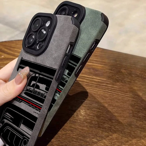 Cool Sports Car Phone Case For iPhone 18 Pro Max 17  2022 Faux Leather Cover